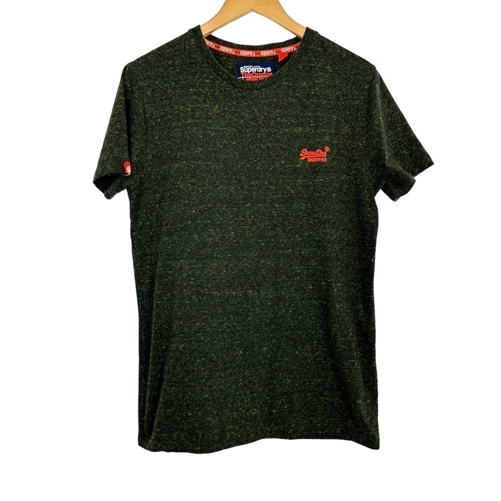 Superdry Mens The Orange Label Tee Co. Embroidered Logo T-Shirt Large Green